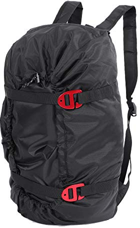 VGEBY1 Kletterseil Tasche, Faltender Wasserdichter Seiltasche Kletterausrüstung Tragetasche Climbing Rope Bag Sporttasche Werkzeugsack Stabil Seilsack Rucksack(Schwarz)