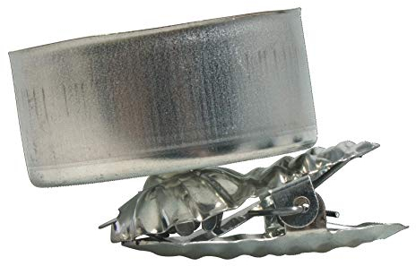 Rayher 25209606 Clip-Teelichthalter, Kerzenhalter für Teelichter, silber, 4 cm ø, Baumkerzenhalter mit Clip, Metall , 4 Stück (1er Pack)