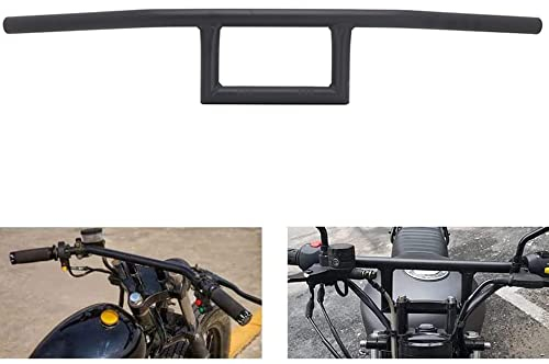 JFG RACING – Guidon de moto - 22 mm - Universel - Pour Drag Custom Bobber Chopper Cruisers Softail Dyna Sportster - Noir