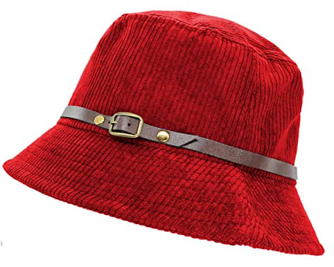 dy_mode Fischerhut Damen Ballonmütze Anglermütze Damen Mütze Damenhut - BM102 (BM212-Rot)