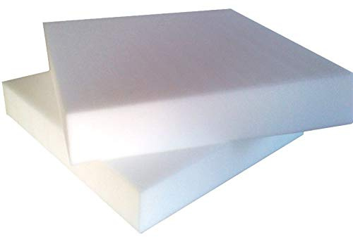Generico Gommapiuma Gomma Piuma Spugna Materasso Cuscini Divano Poliuretano Espanso 18 kg/MC Varie Misure (55x55x15 cm)