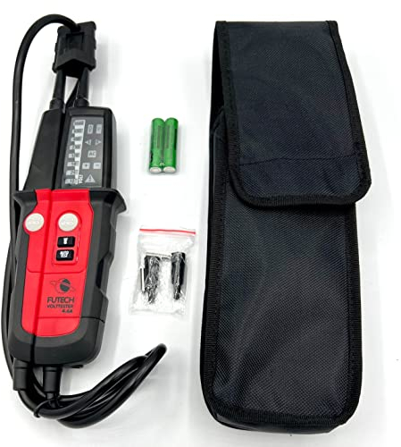 Futech Volttester 4.6A | 2-poliger Spannungsprüfer | CAT III 1000V / CAT IV 600V, | LED-Anzeige | IP64 | inkl. LED-Taschenlampe