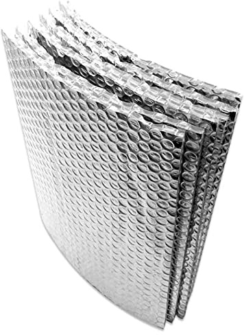 ZAURBA Self-Adhesive Aluminium Foil Reflective Layers Heat Reflective Reflector Bubble Foil Insulation Insulating Wrap for Attics, Lofts, Floors, Sheds, Caravans, Boats, Greenhouses (Size : 1x6m)