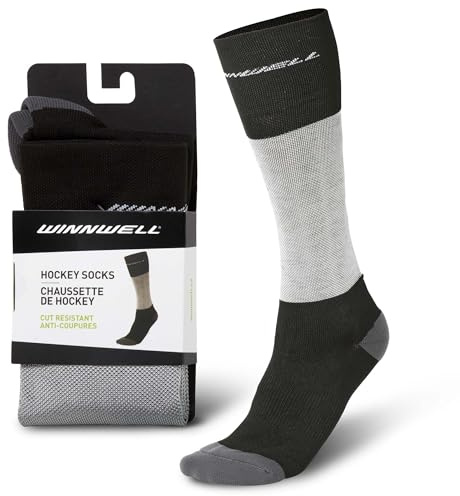 Winnwell Cut Resistant Hockey Socks - Ice hockey & Field Hockey Socks With Durable Double Padded Heel And Toe