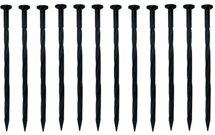 WOTEG bordure paysage, piquets d'ancrage en 20,3 cm | sol pour jardin, pelouse pour bordure pavé, barrières, gazon, construction maison