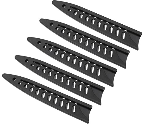 PATIKIL PP Safety Knife Cover Sleeves for 5 Utility Knife, 5 Pack Knives Edge Guard Blade Protector Universal Knife Sheath Portable for Kitchen, Black