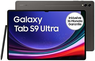 Samsung Galaxy Tab S9 Ultra AI-Android-Tablet, Wi-Fi, 512 GB / 12 GB RAM, MicroSD-Kartenslot, Inkl. S Pen, Simlockfrei ohne Vertrag, Graphit, Inkl. 36 Monate Herstellergarantie [Exklusiv bei Amazon]