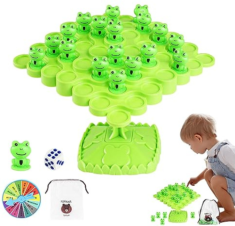 Duqulle Gioco di Equilibrio,Gioco da Tavolo Raganella - Giocattolo di conteggio educativo, Giocattolo di Equilibrio interattivo per Famiglia, Feste, Viaggi