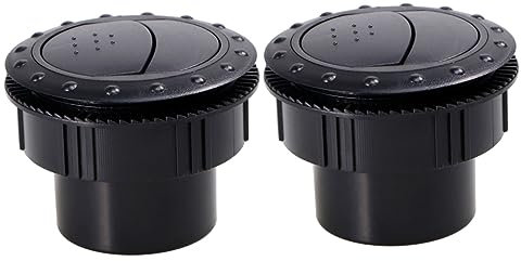 ibasenice 2stücke Universeller Luftauslass Für Klimaanlage Rotierender Runder Deckenventilator Für Auto Wohnmobil ATV Schwarz Ergonomisch Installieren Kompatibel Mit Meisten Wohnwagen