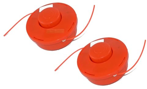 2 X Fadenspule kompatibel mit Rotfuchs BC52 ORANGE/ROT/SCHWARZ Motorsense Freischneider