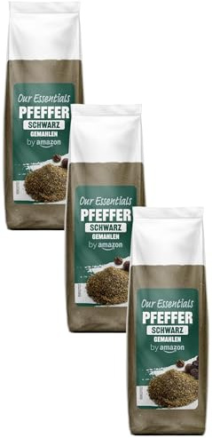 by Amazon Pfeffer schwarz gemahlen, 100g (Packung mit 3)
