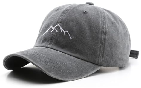 YULOONG Herren Vintage Baseball Cap Berggipfel Peak Baseball Hüte Retro gewaschen Baumwolle Dad Cap Frauen Sport Cap Unisex