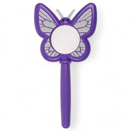 MIJOMA Kinder Entdeckerlupe - Outdoor-Spaß für kleine Forscher, Leichtgewichtige Natur- & Insektenlupe, 16x6x1 cm, Ø 3.5 cm – Ideal als Mitbringsel (Lila Schmetterling)
