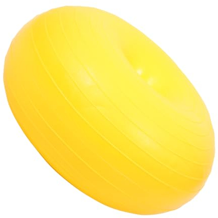 Anneome Professioneller Yoga Ball Mehrzweck Pilatesball Gymnastikball Trainingsball Für Körperstabilität Wiederverwendbar PVC Material rutschfest Für Fitness Und Rehabilitation Gelb