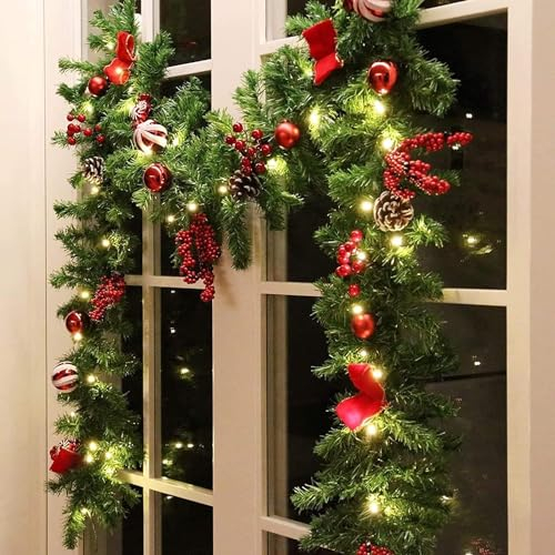 Weihnachtsdeko Weihnachtsgirlande Tannengirlande Girlande Weihnachten Christbaumschmuck Deko Wohnzimmer Aussen Weihnachtsbaum Innen Fenster Christmas Decorations Tisch Weinachtsdekorationen Türkranz