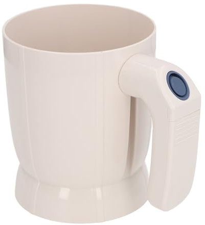 Tamiz de harina, tamiz de harina eléctrico para hornear, gran capacidad de 4 tazas, tamiz de malla fina de acero inoxidable