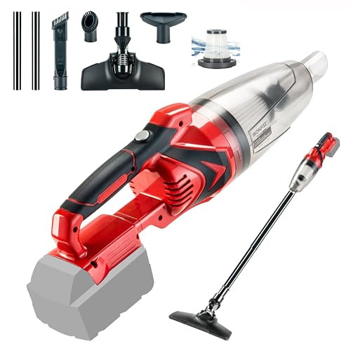 IRONFIST Cordless Vacuum Cleaner Compatible with Milwaukee M18 Batteries, High Suction Lightweight Cord Free Vacuum Sweeper with Extension Handle for Hard Floor Car Carpet Rugs (NO Battery)