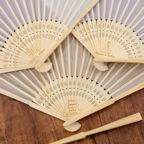 JinFu dian Personalized Folding Fans Handheld,Custom Hand Held Fan,for Women,Wedding Party Favors,Portable Fan Handheld,Beach Fan,Hand Fans for Women Foldable (20pcs)