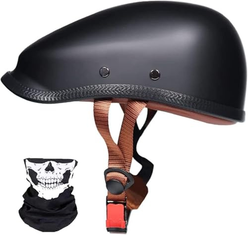 Retro-Motorradhelm mit offenem Gesicht, Jet-Halbhelm im Baseballkappen-Stil, ECE-zertifizierter Rollerhelm, personalisierter Retro-Helm, Motorradhelme für Männer und Frauen A,XL=61-62CM