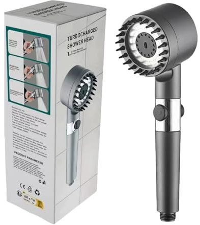 maison plaisir HydroSense - Pomme de douche Pommeau de Douche Haute Pression avec Filtre Intégré, Économie d'Eau, 3 Modes de Jets, Installation Facile et Design Élégant
