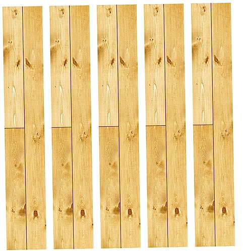 Carreaux de Sol Autocollants en Pvc Imitation Bois, 5 Pièces