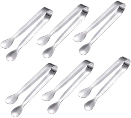 Alipis 12pièces Pinces à Sucre Acier Inoxydable Pinces à Glaçons Pour Cuisine Utilisation Polyvalente Pour Sucre Glaçons Et Aliments