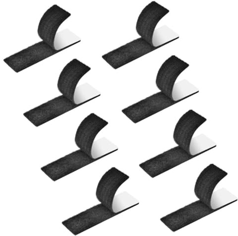 Ciieeo 8pcs Double-Sided Adhesive Sofa Cushion Grippers Strong Hook and Loop Tape for Non-Slip Rug Pads Sturdy Carpet Fixing Strips for Home Decoration