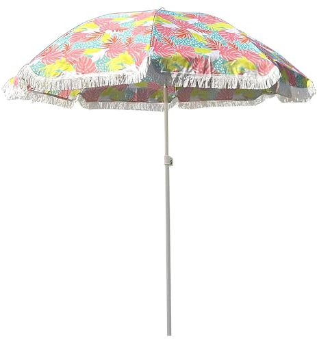 Parasol de Plage 8 Baleines Ø 1,6 m Parasol de Jardin Inclinable avec Tissu Anti-UV pour UPF 50+, idéal pour la Plage et l'extérieur(B)