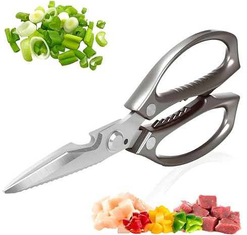 Kitchen Scissors, All Purpose,Ultra Sharp Meat Scissors,Heavy Duty Cooking Scissor,Dishwash Safe Stainless Steel Kitchen Shears for Food, Chicken Bones, Turkey