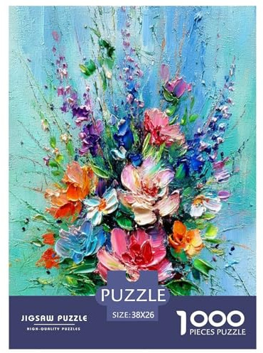 Un Grand Bouquet de Fleurs Puzzle 1000 Pièces Adultes Enfants intéressant Puzzles 1000 Pièces Défi Jouet Décor À La Maison 38x26cm/1000pcs