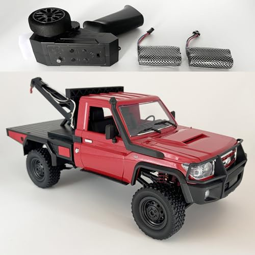 WPLDEWAN MN82T RC Truck with Crane 1/12 RC Crawler Off Road Remote Control Rock Crawler 4x4 Pickup RTR All Terrain 280 Motor Proportional Throttle Steering 2 Speed Hobby Toy for Adult