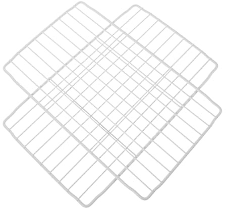 DIYEAH Estantes para Congelador 28×17 Cm, Paquete de 2, Estante Metálico de Color Claro Rejilla, Organizador Resistente para Frigorífico Doméstico y Comercial, Adecuado para Cocina