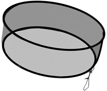 perfk Copertura in Rete per barile per la Raccolta dell'Acqua piovana con Coulisse di Protezione per Tenere Fuori Foglie e detriti Protezione per barile, 95cmx95cmx25cm
