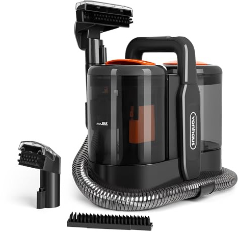 Vonhaus Spot Cleaner 600W - Portable 1.5L Capacity Carpet Washer, Corded Handheld Carpet Cleaner Machine with Dual Tank Design, Self-Cleaning Function, Crevice & Pet Brush for Rugs, Upholstery & Cars