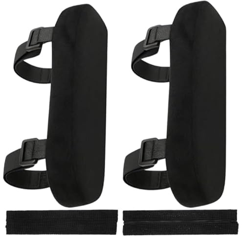 STAVHERT 2 Paar Armlehnenschoner, Armlehnen Polster, Polster mit Universalgröße, Schwarz, 23,5 x 7,5 x 3 cm für Sessel und Sofas, Praktische Armauflage für Komfort und Stil