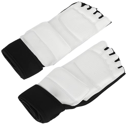 SPYMINNPOO Taekwondo Foot Guard Support de Cheville pour Enfants Adultes, Protection des Pieds D'entraînement pour Kickboxing Gym, Matériau PU Souple Résistant à l'usure, 2 Pièces (S 30-33)