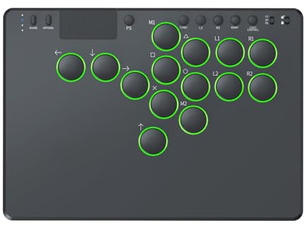 Kexpery Arkadkontroll utan spak, 14 tangenter, RGB för PC-konsol, stöder hot swaping för PS4-switch