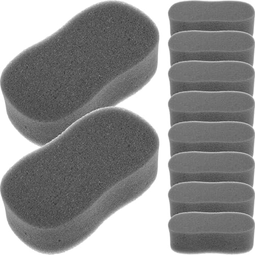 GAROZATION Plumeaux D'épilation Noirs en Éponge pour Salon de Coiffure, Lot de 10 Pièces, Brosses Pratiques et Faciles à Utiliser pour Coiffeurs Professionnels Lors Coupe de Cheveux