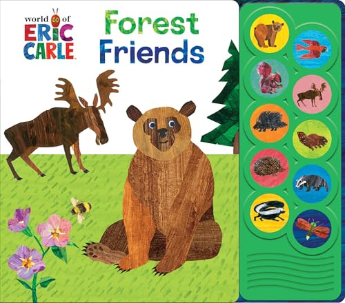 World of Eric Carle, Forest Friends 30-Button Animal Sound Book - Great for First Words - PI Kids (LISTEN AND LEARN)