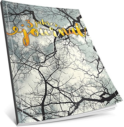 Dékokind® 3 Jahres Journal: Ca. A4-Format, 190+ Seiten, Vintage Softcover • Dicker Jahresplaner, Tagebuchkalender, Buchkalender, Tagesplaner • ArtNr. 22 Baumkrone • Ideal als Geschenk