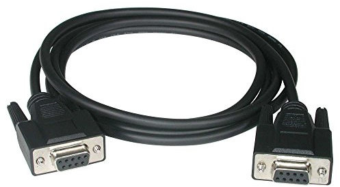 C2G 81420 5M DB9 Female to DB9 Female Null Modem Computer Serial Port Extension Cable, Black