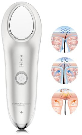 TOUCHBeauty Face Massager Hot and Cold, 42℃/6℃ Vibration Device for Smoother Tighter Face, Portable Facial Lifting Tool for Women, Perfert for Travel, Home