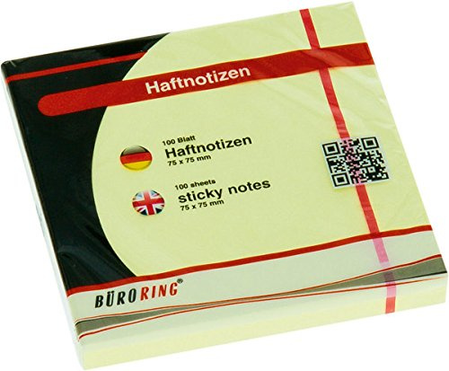 Haftnotiz FSC, 75 x 75 mm, gelb, 100 Blatt/Block