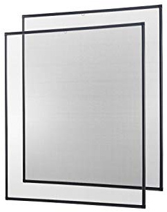 empasa Insektenschutz Fliegengitter Fenster Alurahmen Basic | Farbe: anthrazit, Größe: 100 x 120 cm, 2er SET