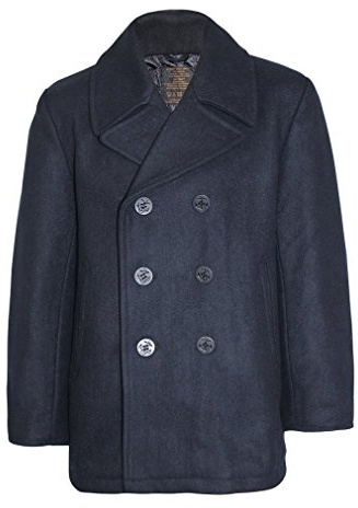 Mil-Tec - Veste Caban BW Marine Laine Avec Boutons Dorés Mil-Tec XS - STURM - Bleu Foncé