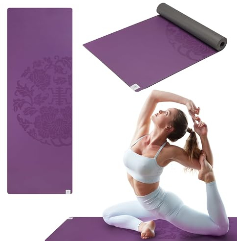 Gaiam Sol Dry Grip Yogamatte, Violett, 5 mm