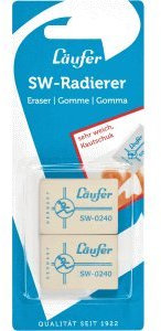 Läufer Radiergummi SW 240 Radierer 40x28x7,5mm VE=2 Stück