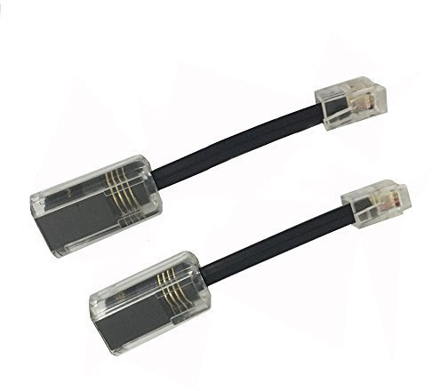 2 x Telefonkabel-Entwirrer, Anti-Verheddern Telefonhörerkabel, um 360 Grad drehbar, Festnetzkabel, Schwarz