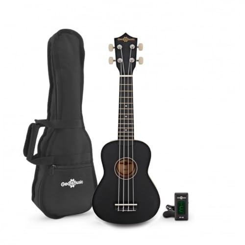 Soprano Ukulele Pack with Gigbag and Tuner for Beginners Kids Adults | For beginners, kids and adults, linden laminate body for rich projection, low-maintenance tuning pegs