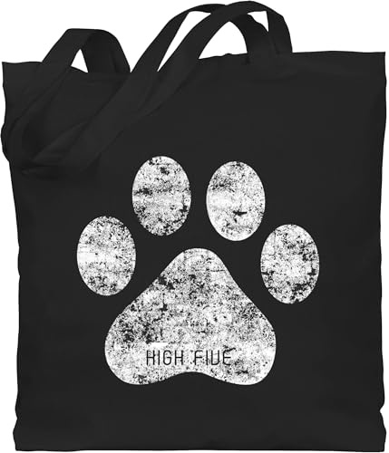 Shirtracer - Baumwolltasche - Geschenk für Hundebesitzer - High Five Hunde Pfote